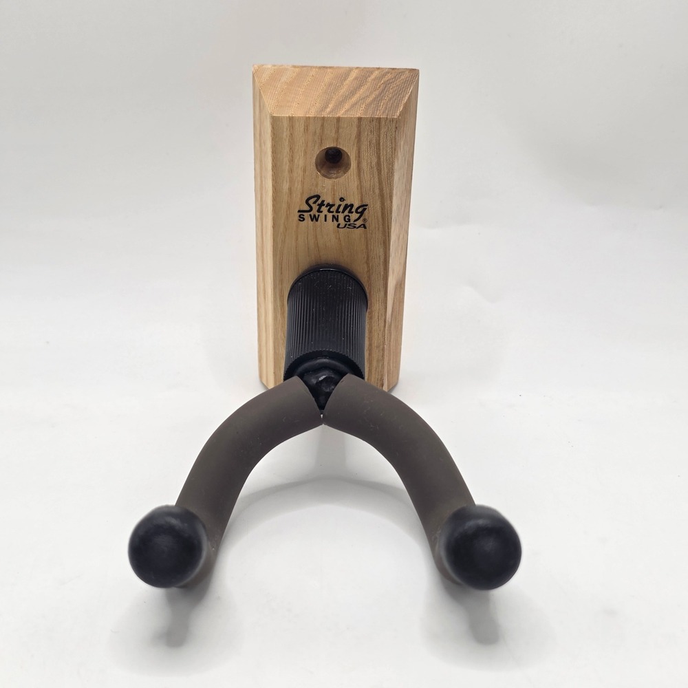 String Swing Guitar Wall Mount Oak Wood Hanger CC01 USA Made Padded Yoke